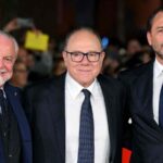 Luigi De Laurentiis con papà Aurelio e Carlo Verdone