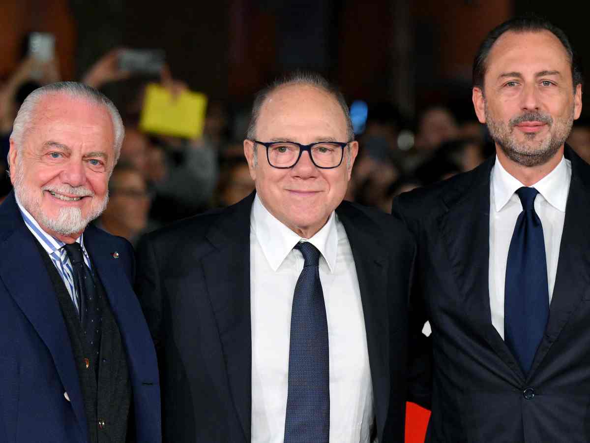Luigi De Laurentiis con papà Aurelio e Carlo Verdone
