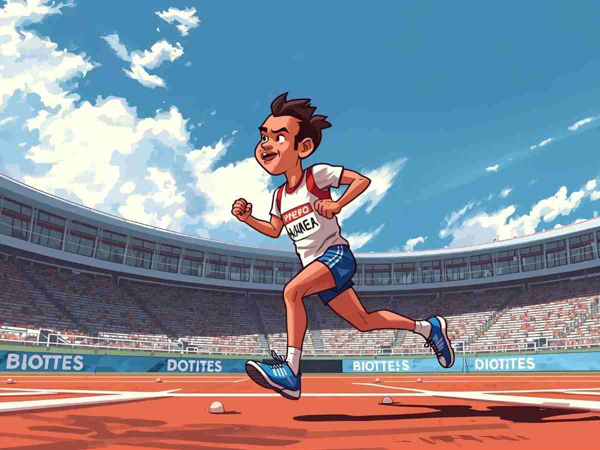 Pietro Mennea in versione cartoon