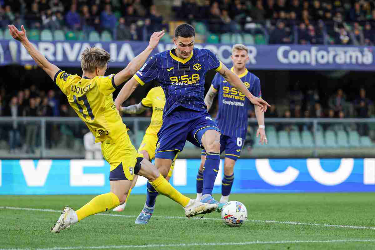Diego Coppola con la maglia del Verona